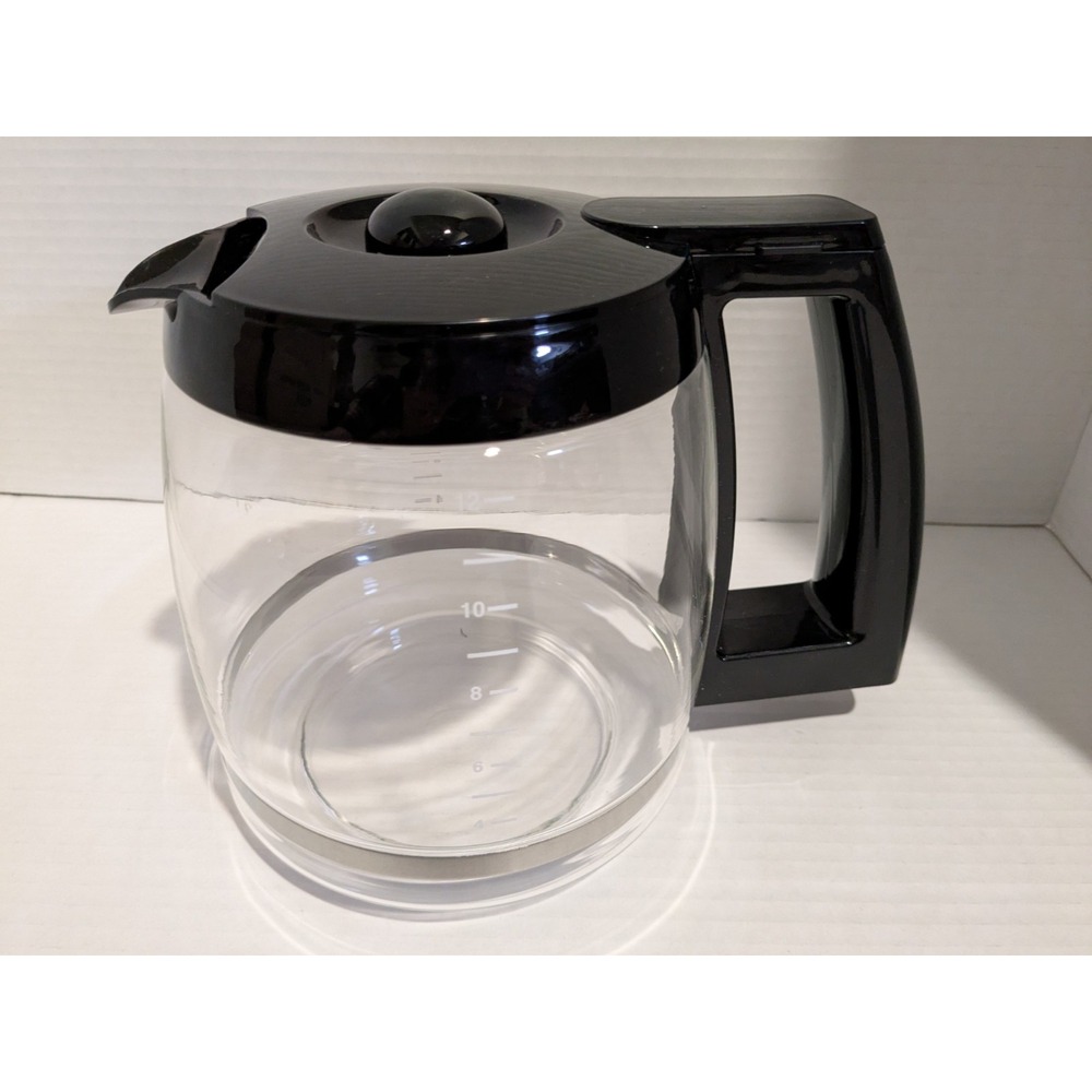 12 Cup Replacement Coffee Pot - Clear‎ And Black